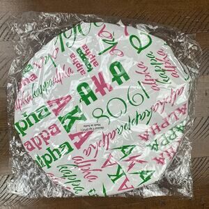 Greek Sorority Alpha Kappa Alpha Bonnet AKA Shower Cap 1908 Insignia PVC